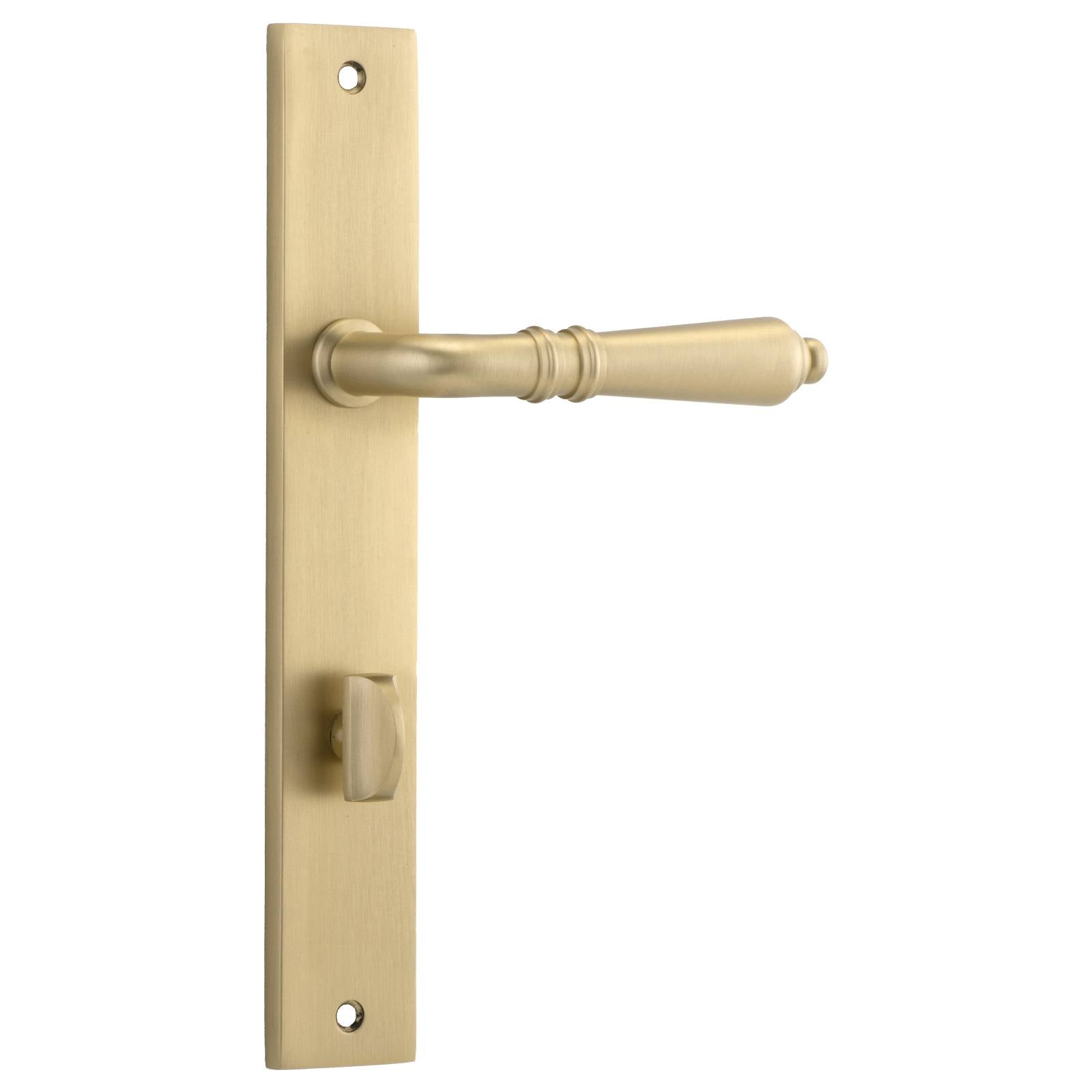 Sarlat Lever Rectangular Backplate Brushed Brass