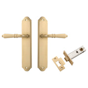 Sarlat Lever Shouldered Backplate Passage Kit Brushed Brass