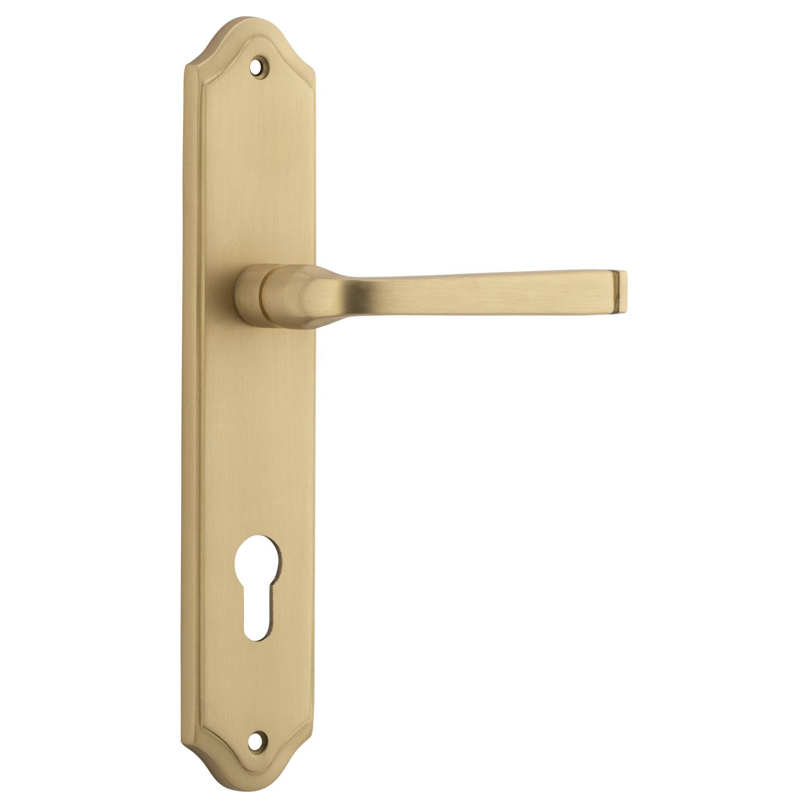 Annecy Lever Shouldered Backplate Brushed Brass