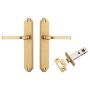 Annecy Lever Shouldered Backplate Passage Kit Brushed Brass