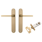 Baltimore Lever Oval Backplate Passage Kit Brushed Brass