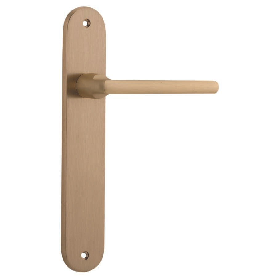Baltimore Oval Lever Latch Set Brushed Brass