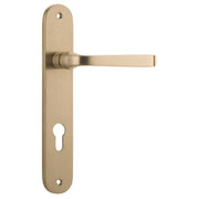 Annecy Oval 85mm Euro Lever Set Brushed Brass