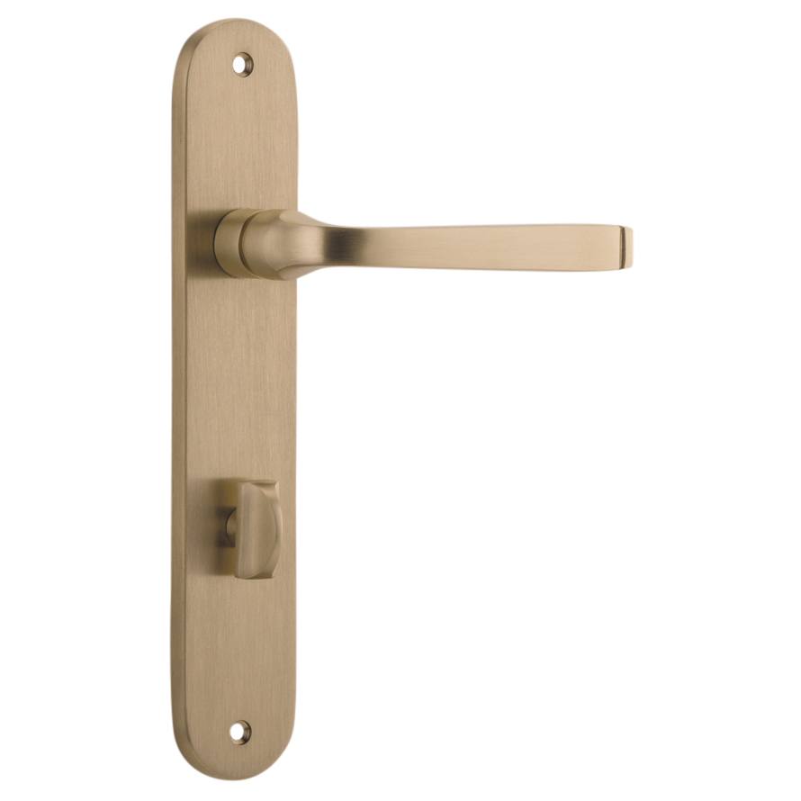 Annecy Lever Oval Backplate Brushed Brass