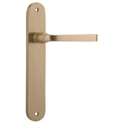 Annecy Lever Oval Backplate Brushed Brass