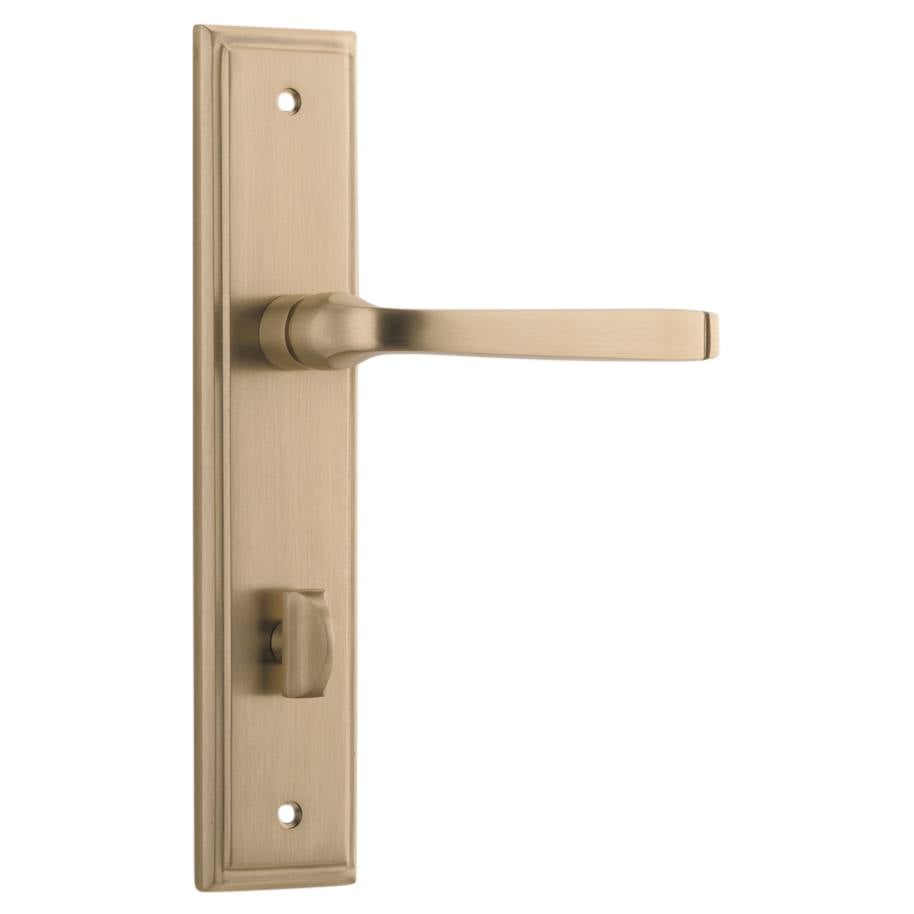 Annecy Lever Stepped Backplate Brushed Brass