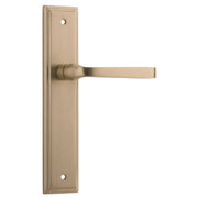 Annecy Lever Stepped Backplate Brushed Brass