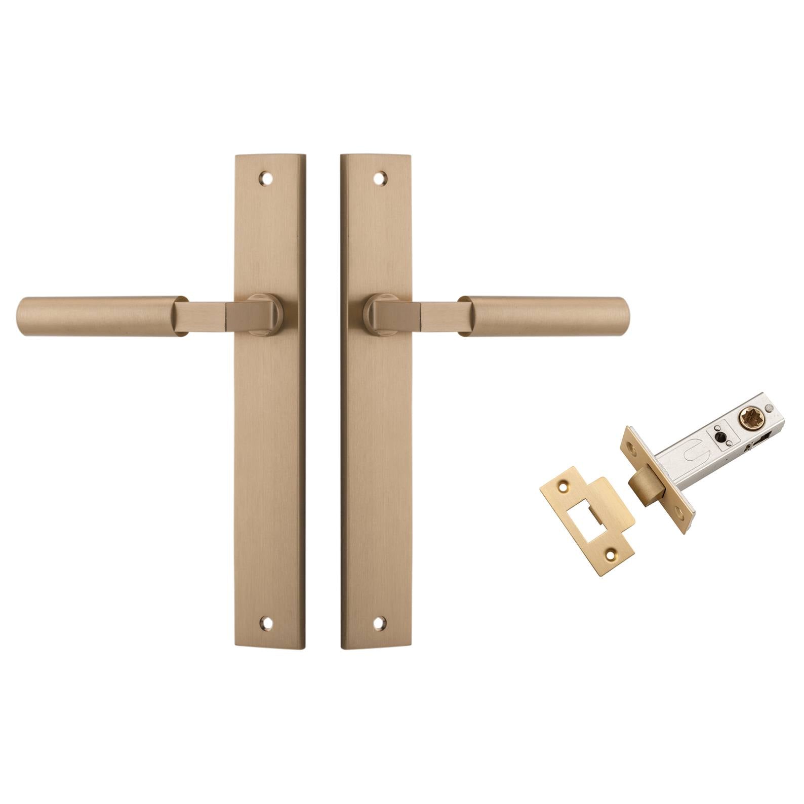 Berlin Lever Rectangular Backplate Passage Kit Brushed Brass