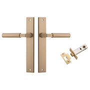 Berlin Lever Rectangular Backplate Passage Kit Brushed Brass