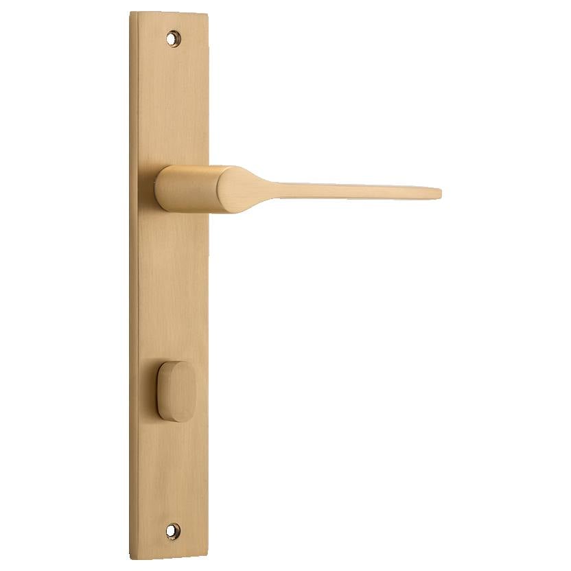 Como Lever Brushed Brass Rectangular Backplate