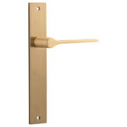 Como Lever Brushed Brass Rectangular Backplate