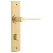 Como Lever Brushed Brass Chamfered Backplate