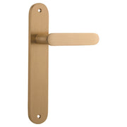 Bronte Lever Brushed Brass Oval Backplate