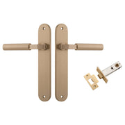 Berlin Lever Oval Backplate Passage Kit Brushed Brass