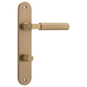 Berlin Lever Brushed Brass Oval Backplate