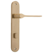 Como Lever Brushed Brass Oval Backplate