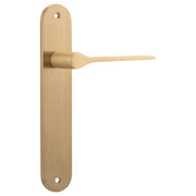 Como Lever Brushed Brass Oval Backplate