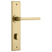 Baltimore Lever Brushed Brass Chamfered Backplate