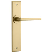 Baltimore Lever Brushed Brass Chamfered Backplate