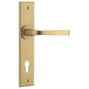Annecy Lever Chamfered Backplate Brushed Brass