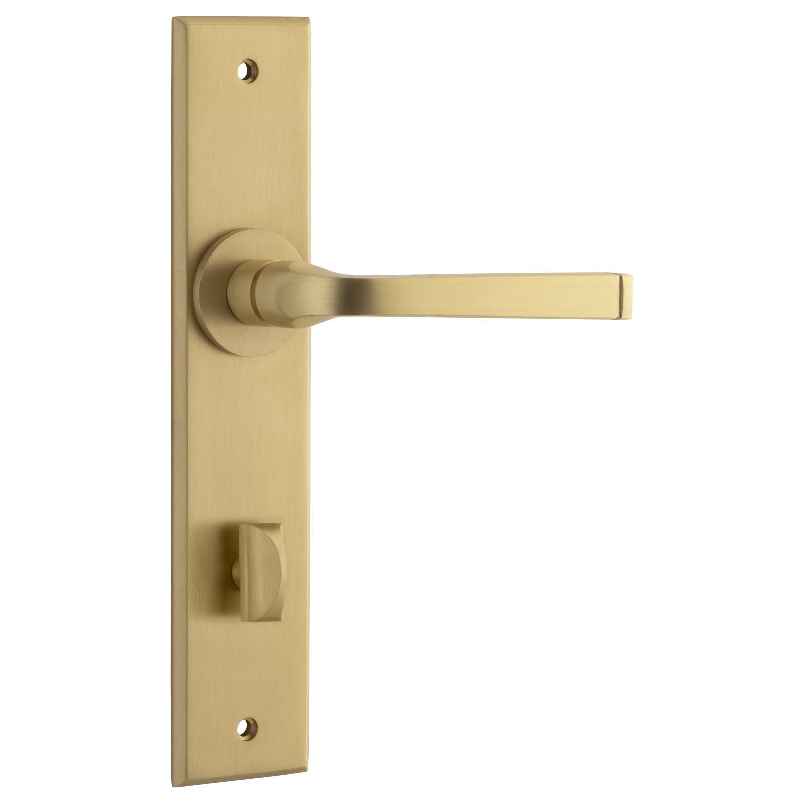 Annecy Lever Chamfered Backplate Brushed Brass