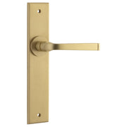 Annecy Lever Chamfered Backplate Brushed Brass