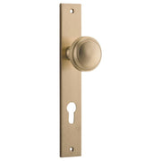 Paddington Knob Rectangular Backplate Brushed Brass