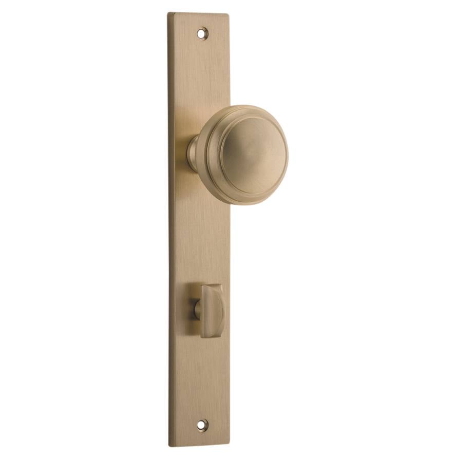 Paddington Knob Rectangular Backplate Brushed Brass