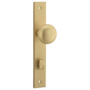 Cambridge Knob Rectangular Backplate Brushed Brass