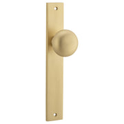 Cambridge Knob Rectangular Backplate Brushed Brass
