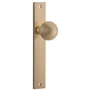 Guildford Knob Rectangular Backplate Brushed Brass