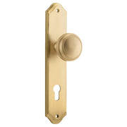 Paddington Knob Shouldered Backplate Brushed Brass