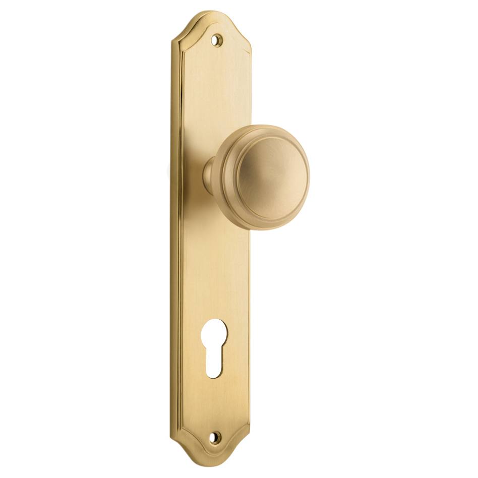 Paddington Knob Shouldered Backplate Brushed Brass