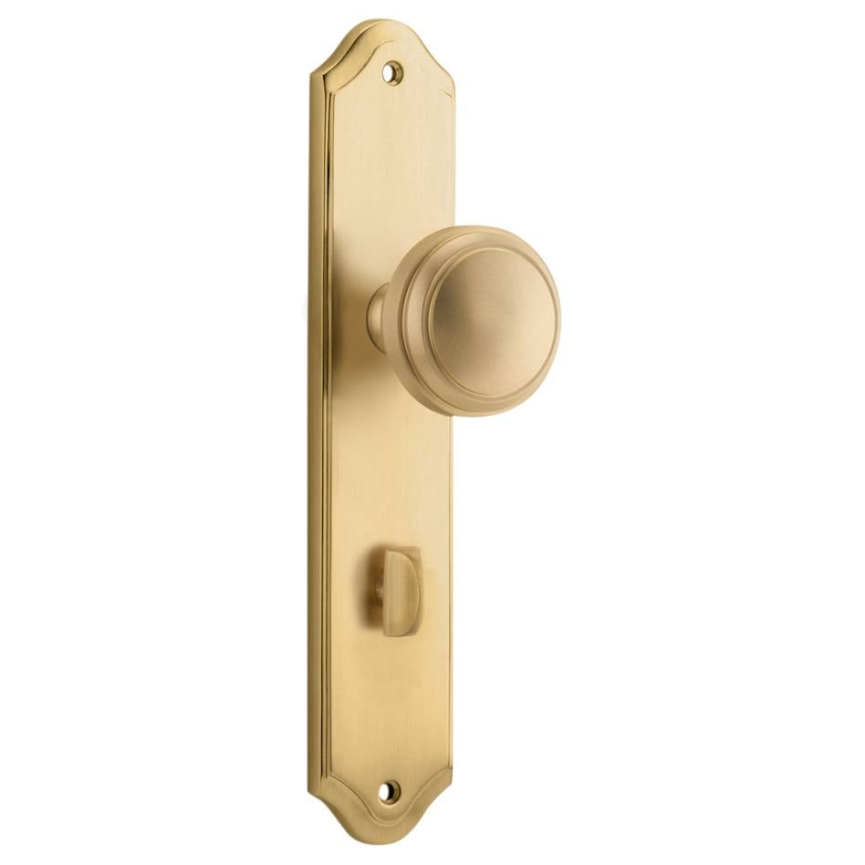 Paddington Knob Shouldered Backplate Brushed Brass