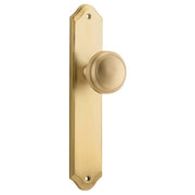 Paddington Knob Shouldered Backplate Brushed Brass