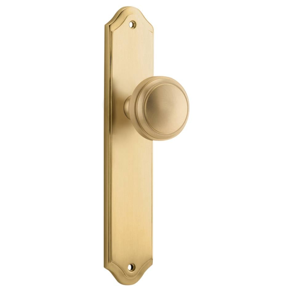 Paddington Knob Shouldered Backplate Brushed Brass