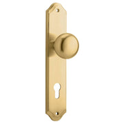 Cambridge Knob Shouldered Backplate Brushed Brass