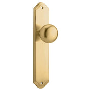 Cambridge Knob Shouldered Backplate Brushed Brass