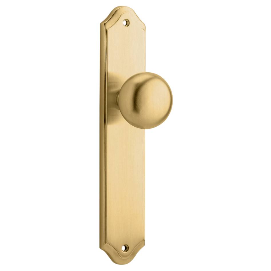 Cambridge Knob Shouldered Backplate Brushed Brass