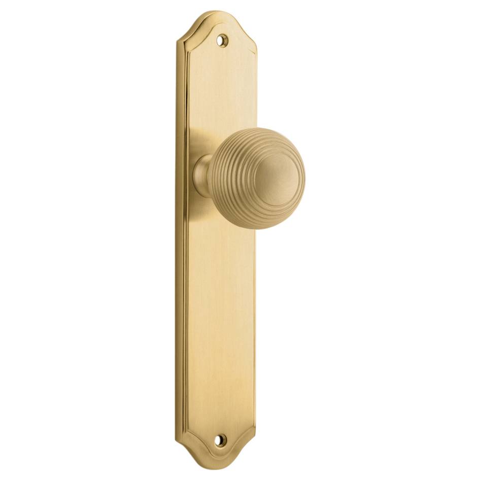 Guildford Knob Shouldered Backplate Brushed Brass