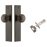 Paddington Knob Chamfered Backplate Passage Kit Signature Brass