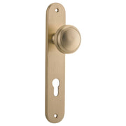 Paddington Knob Oval Backplate Brushed Brass