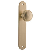 Paddington Knob Oval Backplate Brushed Brass