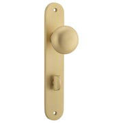 Cambridge Knob Oval Backplate Brushed Brass