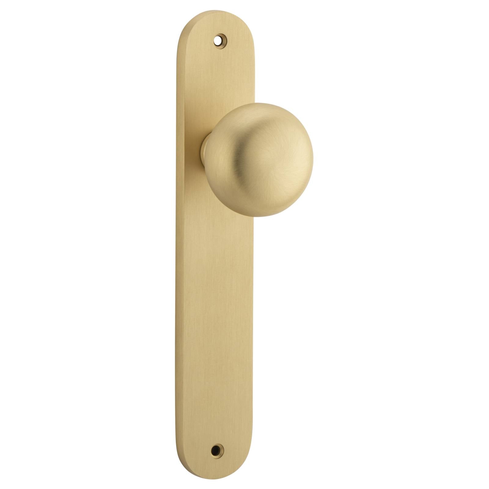 Cambridge Knob Oval Backplate Brushed Brass