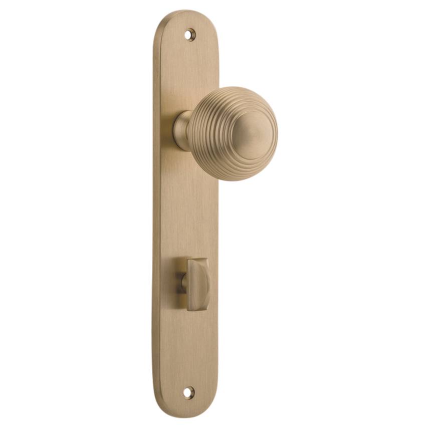 Guildford Knob Oval Backplate Brushed Brass