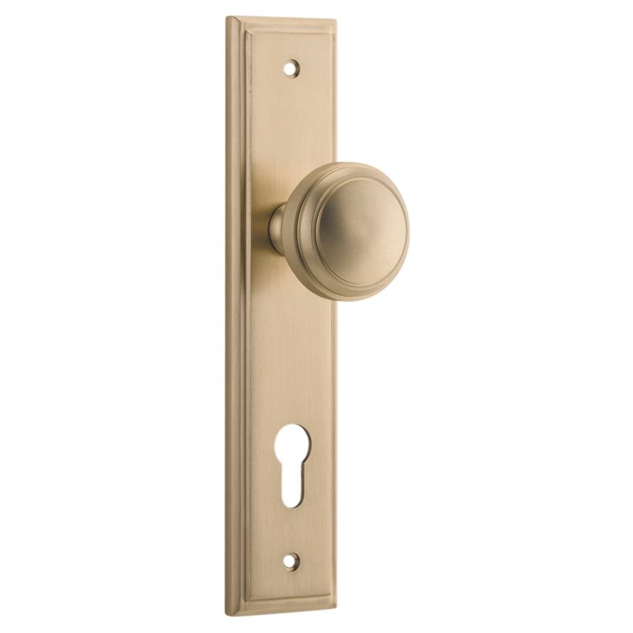 Paddington Knob Stepped Backplate Brushed Brass