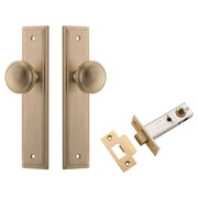 Paddington Knob Stepped Backplate Passage Kit Brushed Brass