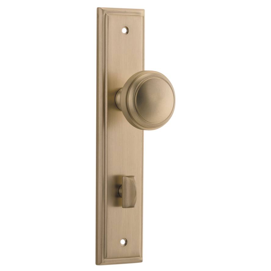Paddington Knob Stepped Backplate Brushed Brass