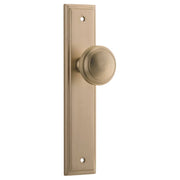 Paddington Knob Stepped Backplate Brushed Brass